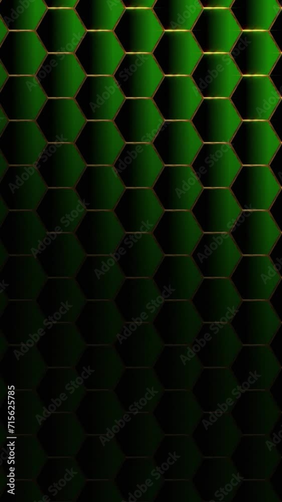 Abstract luxury honeycomb grid of green color in seamless loop pattern ...