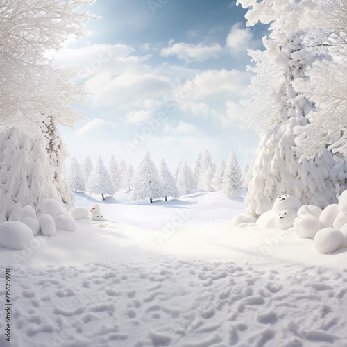 Nice background winter day snowfall image Generative AI