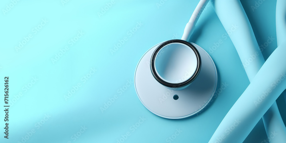Stethoscope on a blue doctor scrubs uniform. Stethoscope on a blue doctor scrubs uniform.