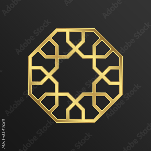 Luxury Gold - Islamic Ornament - Editable Vector : Suitable for Islamic Theme and Other Graphic Related Assets.