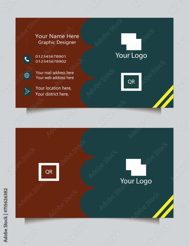 Elegant Corporate Business Card Design Elegant Corporate Business Card Design