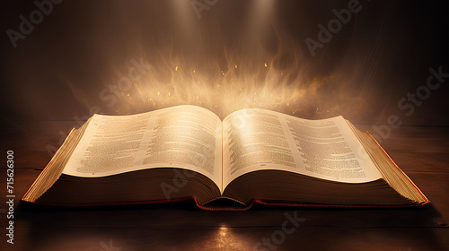 Open holy book bible.