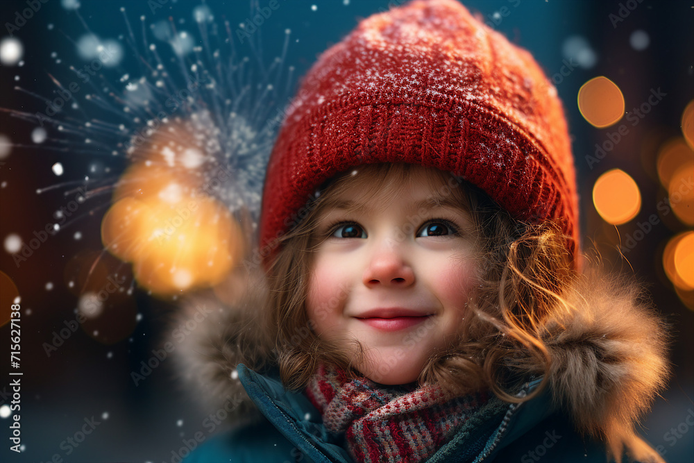 Fireworks show concept people watching admiring wonderful lights winter atmosphere Generative AI Fireworks show concept people watching admiring wonderful lights winter atmosphere Generative AI