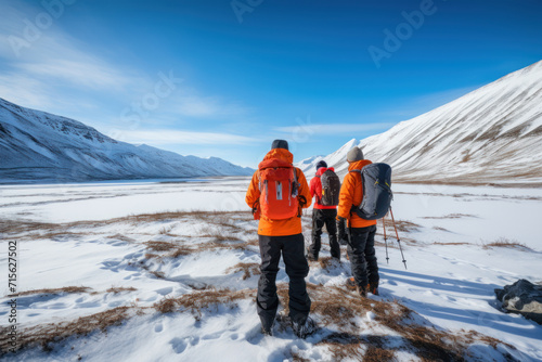 Scientists and explorers during an Arctic expedition