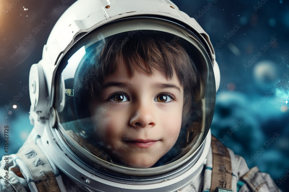 Mankind exploring the space using astronaut protective suit Generative AI closeup futurism