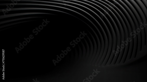 Abstract black luxury background. luxurious black line background. Dark black wave.Curved surface with light is a monochromatic photo capturing artistic, abstract, and minimalist concepts.