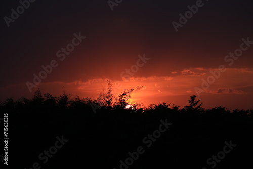 sunset in the mountains