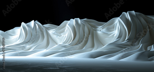 Fluid white gradient shapes composition High quality Background