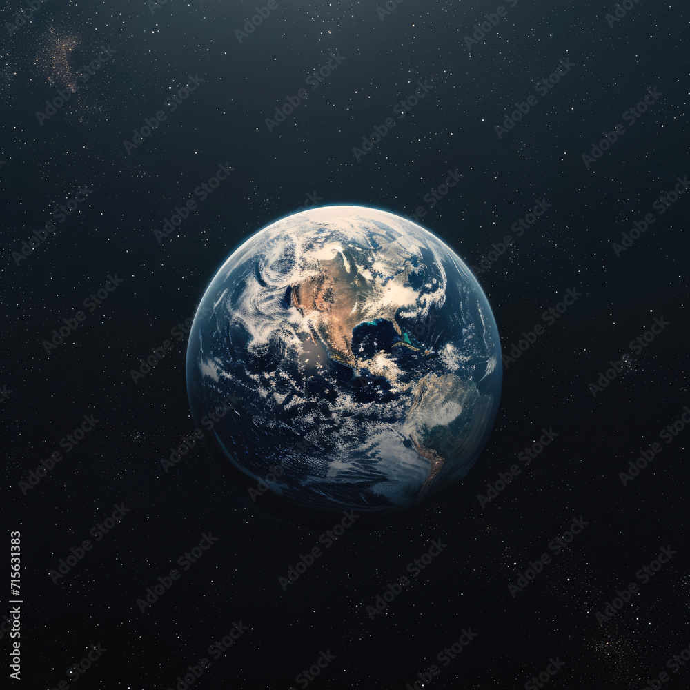 Fototapeta premium Earth is the third planet in the solar system