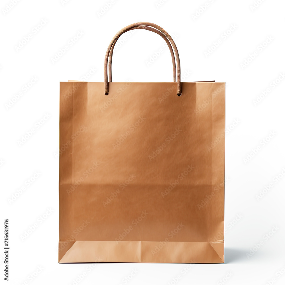 Brown paper bag isolated on a white background Brown paper bag isolated on a white background
