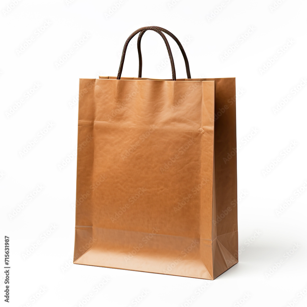 Brown paper bag isolated on a white background Brown paper bag isolated on a white background
