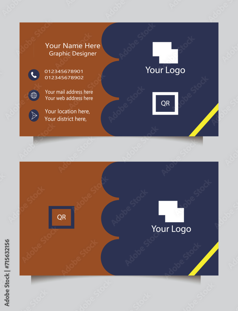 Naklejka premium Elegant Corporate Business Card Design