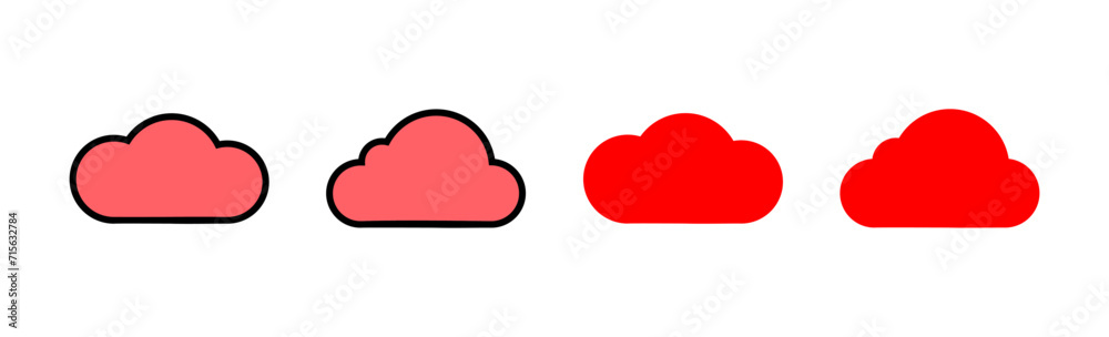 Cloud icon set illustration. cloud sign and symbol