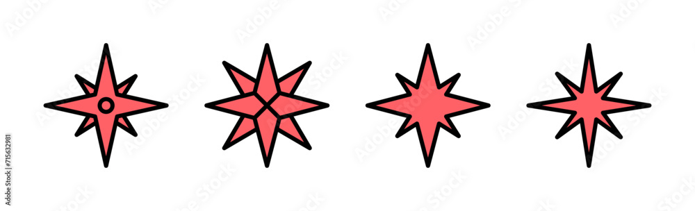 Compass icon set illustration. arrow compass icon sign and symbol Compass icon set illustration. arrow compass icon sign and symbol