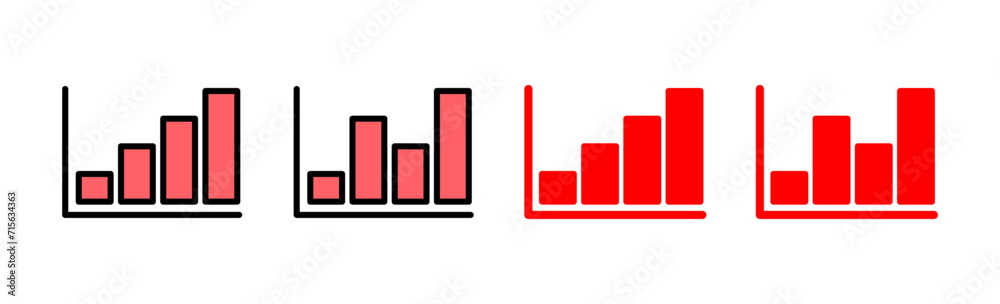 Growing graph Icon set illustration. Chart sign and symbol. diagram icon Growing graph Icon set illustration. Chart sign and symbol. diagram icon