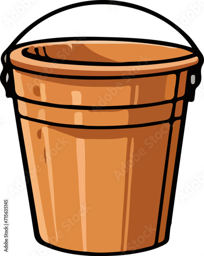 bucket vector design illustration isolated on transparent background
