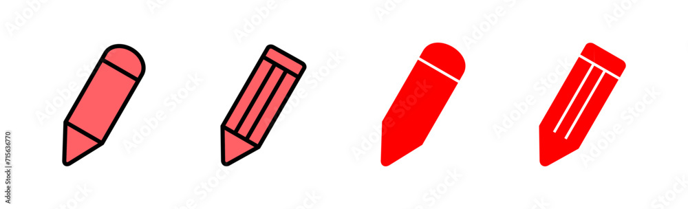 Pencil icon set illustration. pen sign and symbol. edit icon vector Pencil icon set illustration. pen sign and symbol. edit icon vector