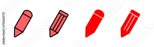 Pencil icon set illustration. pen sign and symbol. edit icon vector