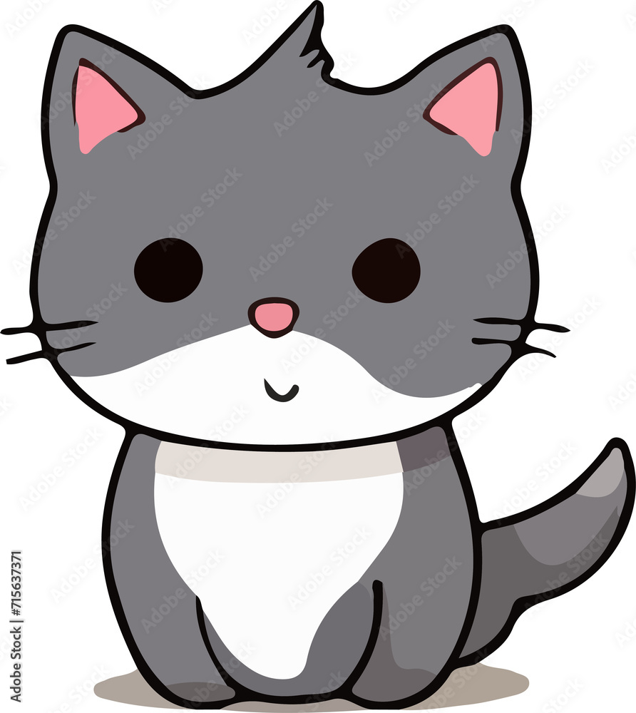 cat  design illustration isolated on transparent background
