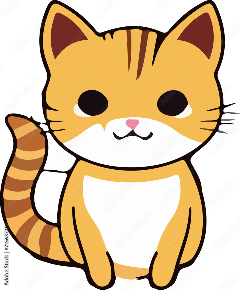 Obraz premium cat vector design illustration isolated on transparent background 