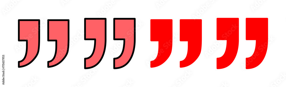 Quote icon set illustration. Quotation mark sign and symbol Quote icon set illustration. Quotation mark sign and symbol