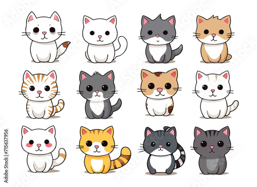 cat vector design illustration isolated on white background 
