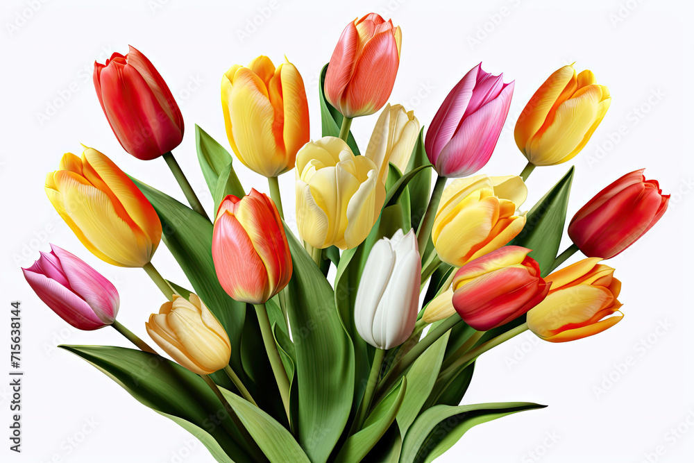 Colorful Tulips Flowers Bunch Bouquet Isolated on Transparent Background for Mother's Day, Wedding, Anniversary, Women's Day, Valentine's Day Colorful Tulips Flowers Bunch Bouquet Isolated on Transparent Background for Mother's Day, Wedding, Anniversary, Women's Day, Valentine's Day