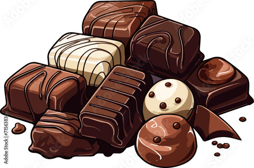 chocolate candy vector design illustration isolated on transparent background
