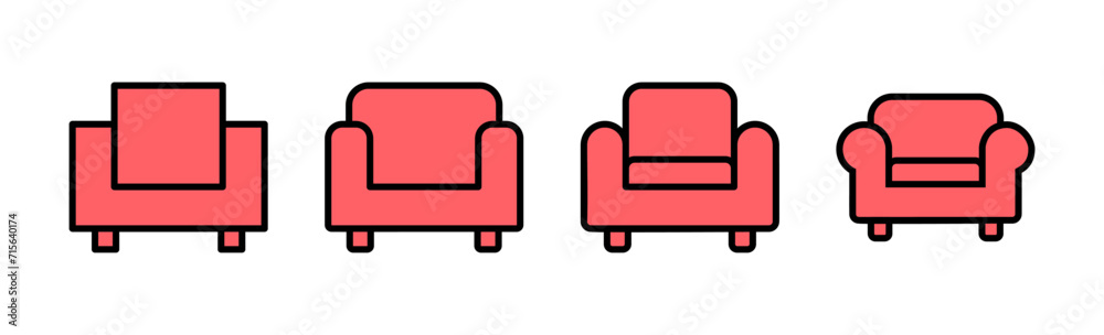 Sofa icon set illustration. sofa sign and symbol. furniture icon Sofa icon set illustration. sofa sign and symbol. furniture icon