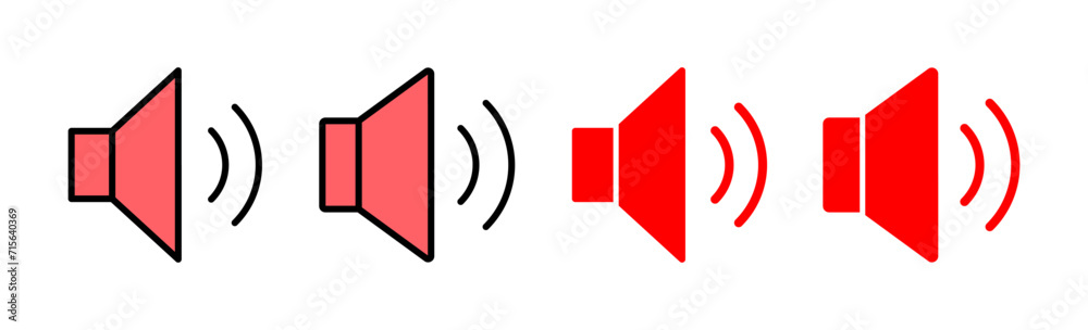 Speaker icon set illustration. volume sign and symbol. loudspeaker icon. sound symbol Speaker icon set illustration. volume sign and symbol. loudspeaker icon. sound symbol
