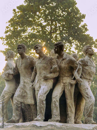 Raju sculpture at University of Dhaka in Bangladesh  photo