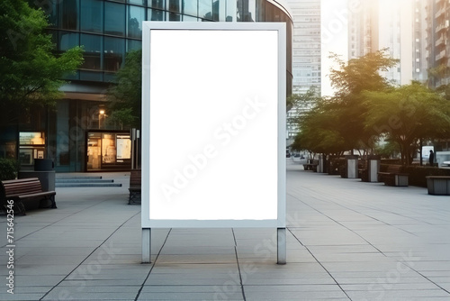 PNG picture of vertical billboard in the city