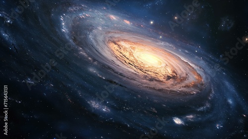 View of spiral galaxy in space © cherezoff