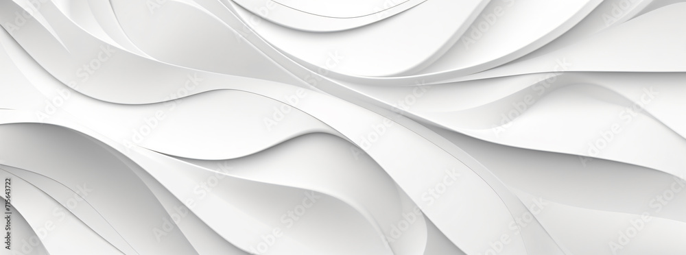 Obraz premium an awesome white and geometrical pattern background, in the style of paper cut-outs, sketchy lines, futuristic organic, subtle, creased, expansive, rounded