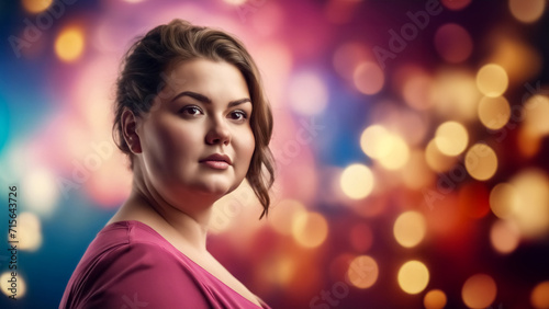 Bellezza Oltre gli Standard- Ritratto Ravvicinato di una Donna Sovrappeso