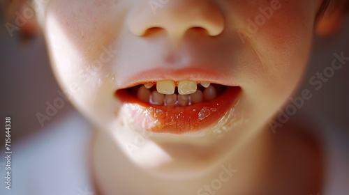 Close-up of Child with Tooth Decay