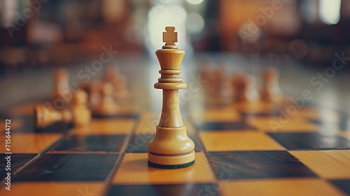 Victorious Chess King on Fallen Opponents