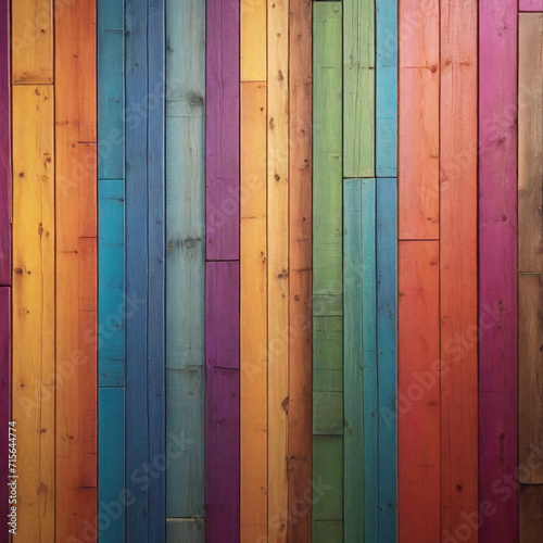 colorful wooden wall wood  texture  wooden  pattern  old plank fance ,Ai generated  photo