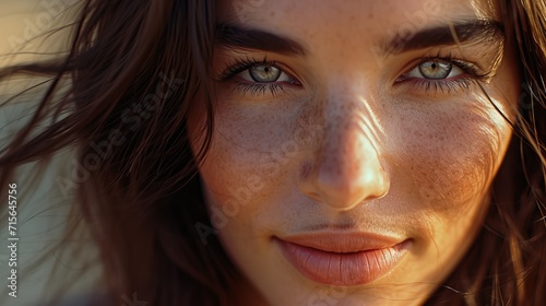 Captivating Close-Up Portrait of a Model