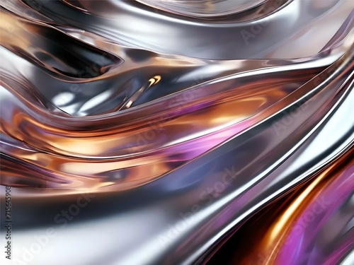 Metalic Fluid Fabric Liquid background color © Michael
