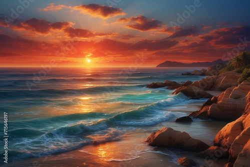 Sunset In Beach Wallpaper © tarun