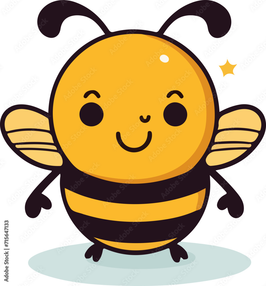 Obraz premium bee vector design illustration isolated on transparent background