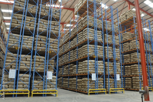 shelves in a warehouse