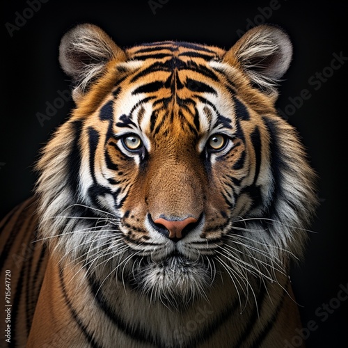 Nice royal bengal tiger black background image  © MiltonKumar