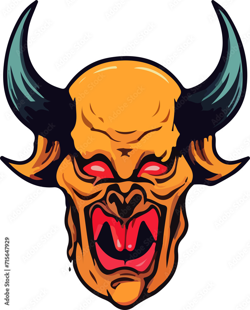 Fototapeta premium devil design illustration isolated on transparent background 