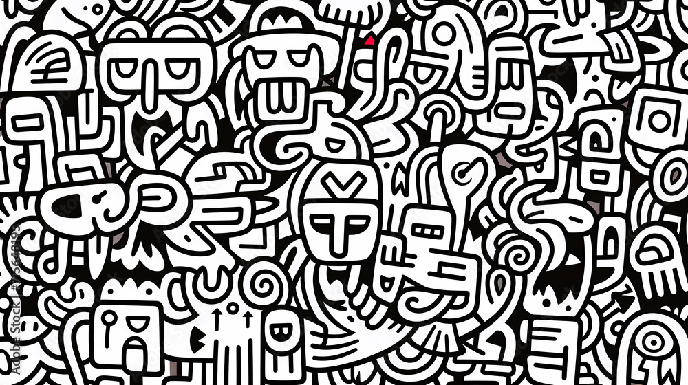 Abstract seamless doodle background, artistic background Abstract seamless doodle background, artistic background