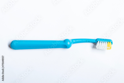 Blue toothbrush isolated on white background