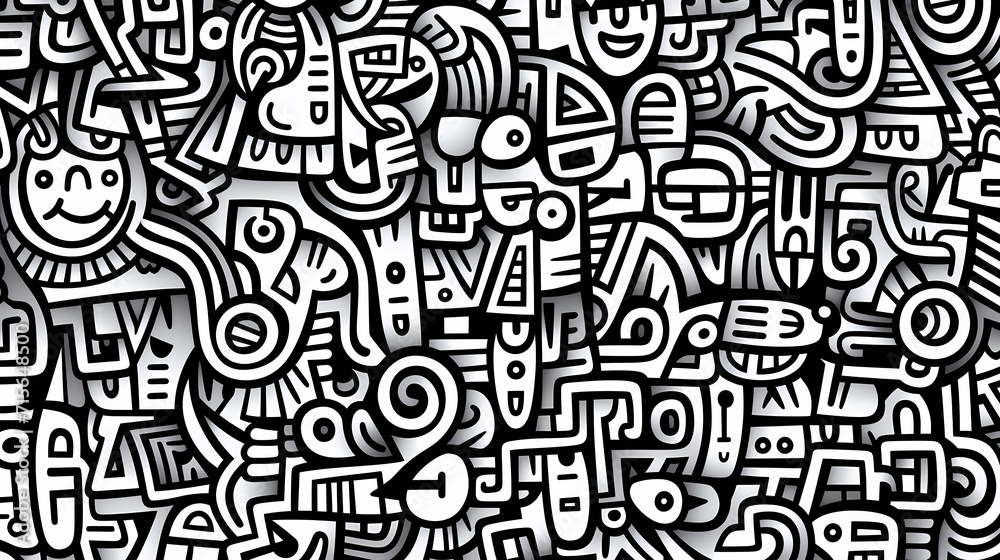 Abstract seamless doodle background, artistic background Abstract seamless doodle background, artistic background