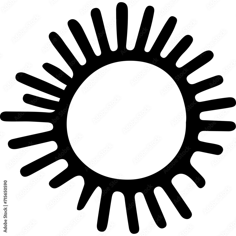 Doodle Sun Or Circle Frame
