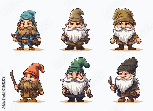 dwarf vector design illustration isolated on white background
